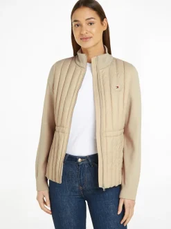 Tommy Hilfiger Kevättakit|Kaikki Takit Ja Bleiserit>naisten takki, LW PADDED KNIT MIX JACKET