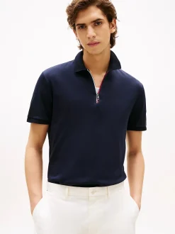 Tommy Hilfiger Pikeepaidat|Kaikki Paidat>Regular Signature Zip Placket Polo Shirt