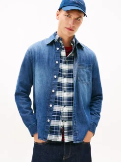 Tommy Jeans Kauluspaidat|Kaikki Paidat>miesten farkkupaita TJM Denim Regular Fir Shirt EXT, sininen