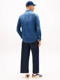 Tommy Jeans Kauluspaidat|Kaikki Paidat>miesten farkkupaita TJM Denim Regular Fir Shirt EXT, sininen