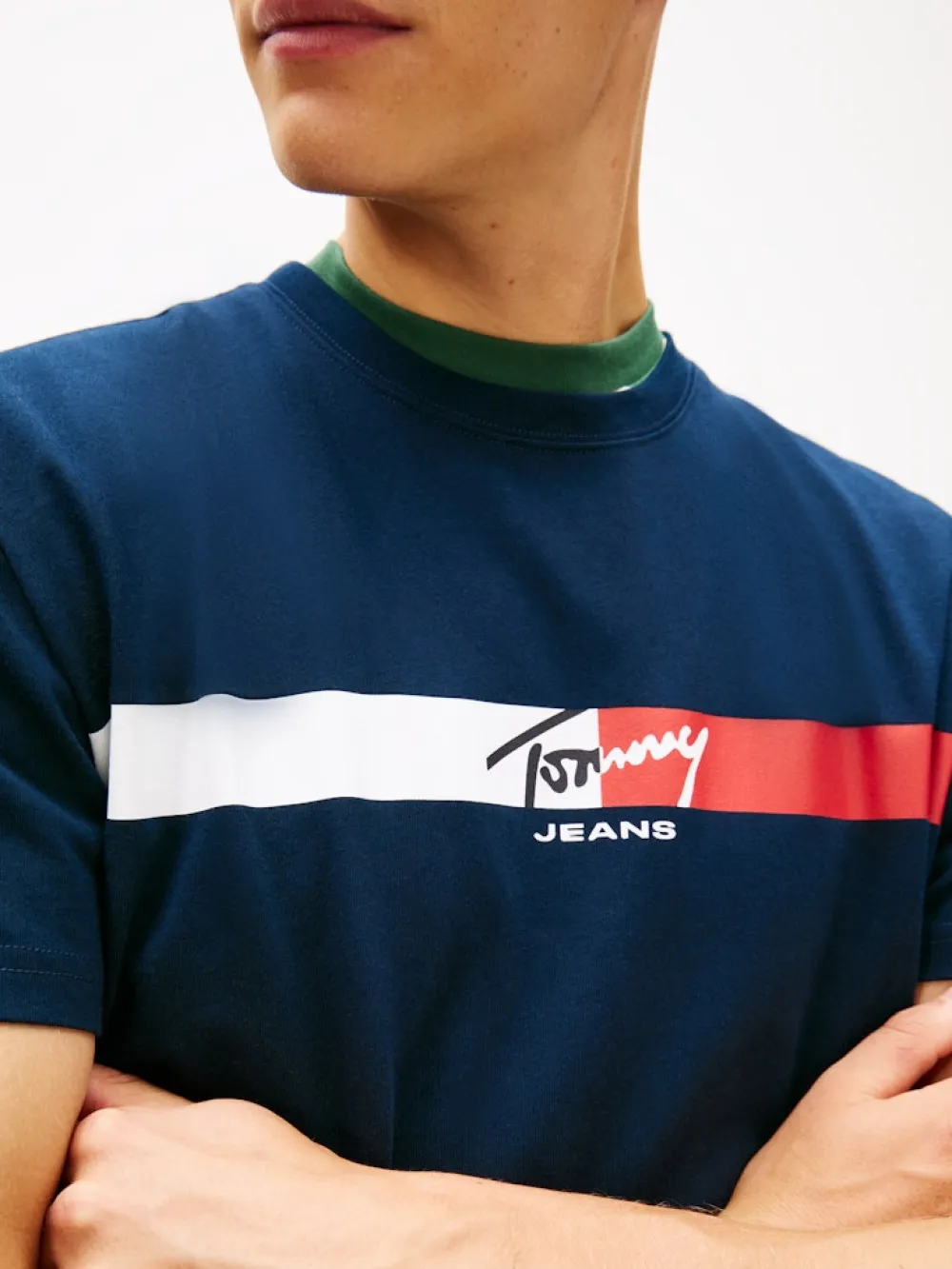 Tommy Jeans T-Paidat>miesten t-paita TJM REG SIGNATURE STRIPE T EXT,