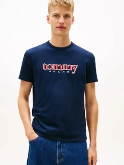 Tommy Jeans T-Paidat|Kaikki Paidat>miesten T-paita TJM REG APPLIQ GRAPHIC SS T EXT,