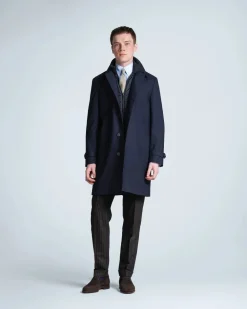 Turo Talvitakit|Kevättakit>miesten villakangastakki Town, tummansininen