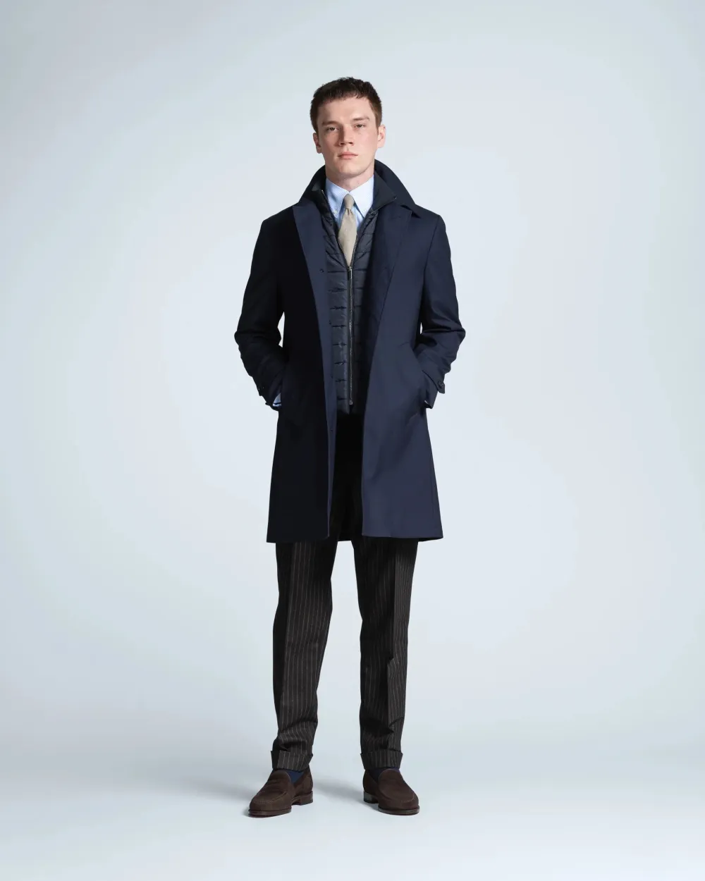 Turo Talvitakit|Kevättakit>miesten villakangastakki Town, tummansininen