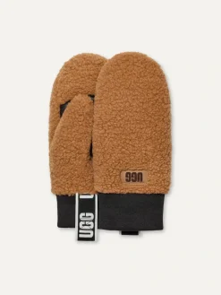 UGG Kaikki Asusteet>Naisten Käsineet, W FLUFF MITTEN WITH LOGO TAPE