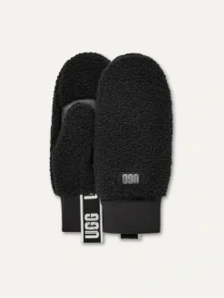 UGG Kaikki Asusteet>Naisten Käsineet, W FLUFF MITTEN WITH LOGO TAPE