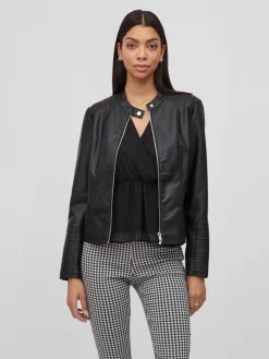 Vila Kevättakit|Nahkatakit>keinonahkatakki, VIBLUE COATEDJACKET