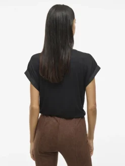 Vila T-Paidat|Kaikki Paidat>lyhythihainen toppi, VIELLETTE S/S SATIN TOP