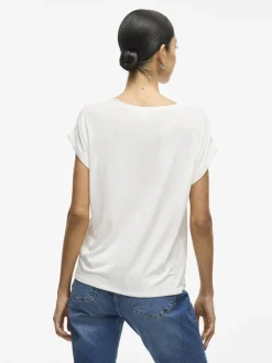 Vila Kaikki Paidat|T-Paidat>lyhythihainen toppi, VIELLETTE S/S SATIN TOP