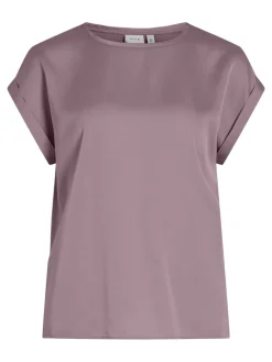 Vila T-Paidat|Kaikki Paidat>lyhythihainen toppi, VIELLETTE S/S SATIN TOP