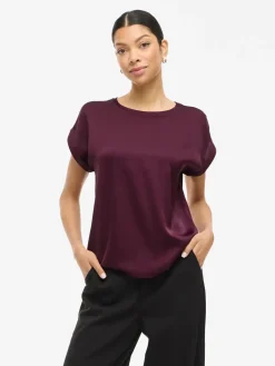 Vila T-Paidat|Kaikki Paidat>lyhythihainen toppi, VIELLETTE S/S SATIN TOP