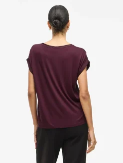 Vila T-Paidat|Kaikki Paidat>lyhythihainen toppi, VIELLETTE S/S SATIN TOP