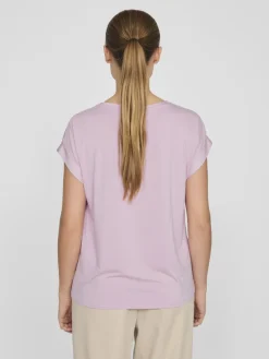 Vila T-Paidat|Kaikki Paidat>lyhythihainen toppi, VIELLETTE S/S SATIN TOP