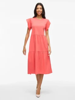 Vila Mekot|Kaikki Mekot Ja Hameet>naisten mekko, VISUMMER S/S MIDI DRESS