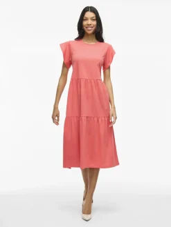 Vila Mekot|Kaikki Mekot Ja Hameet>naisten mekko, VISUMMER S/S MIDI DRESS