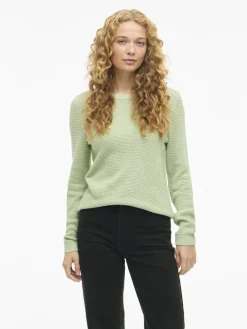 Vila Kaikki Paidat|Neulepuserot>naisten neulepaita VIDalo O-Neck L/S Knit Top-NOOS,