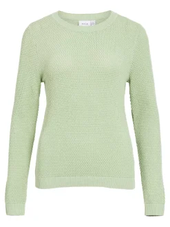 Vila Kaikki Paidat|Neulepuserot>naisten neulepaita VIDalo O-Neck L/S Knit Top-NOOS,