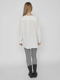 Vila Paitapuserot|Kaikki Paidat>naisten paita Vilucy LS Shirt, valkoinen