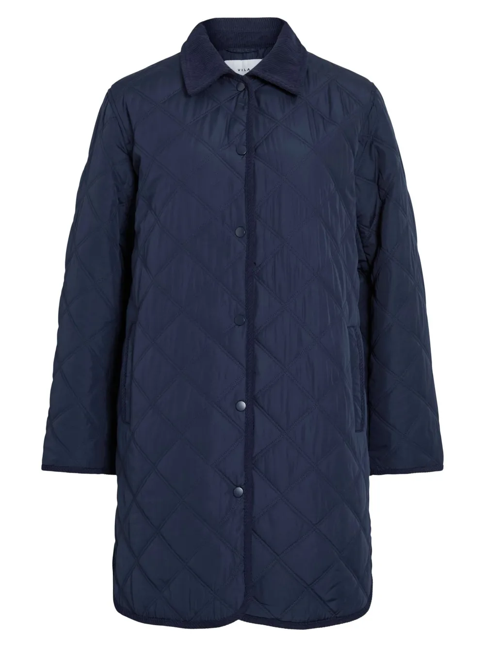 Vila Kevättakit|Tikkitakit>naisten tikkitakki, VIQUILA L/S CORDUROY QUILT LONG JACKET