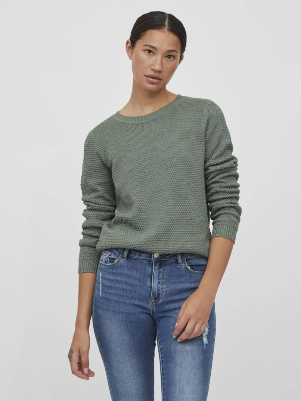 Vila Kaikki Paidat|Neulepuserot>neule, VIDALO O-NECK L/S KNIT TOP