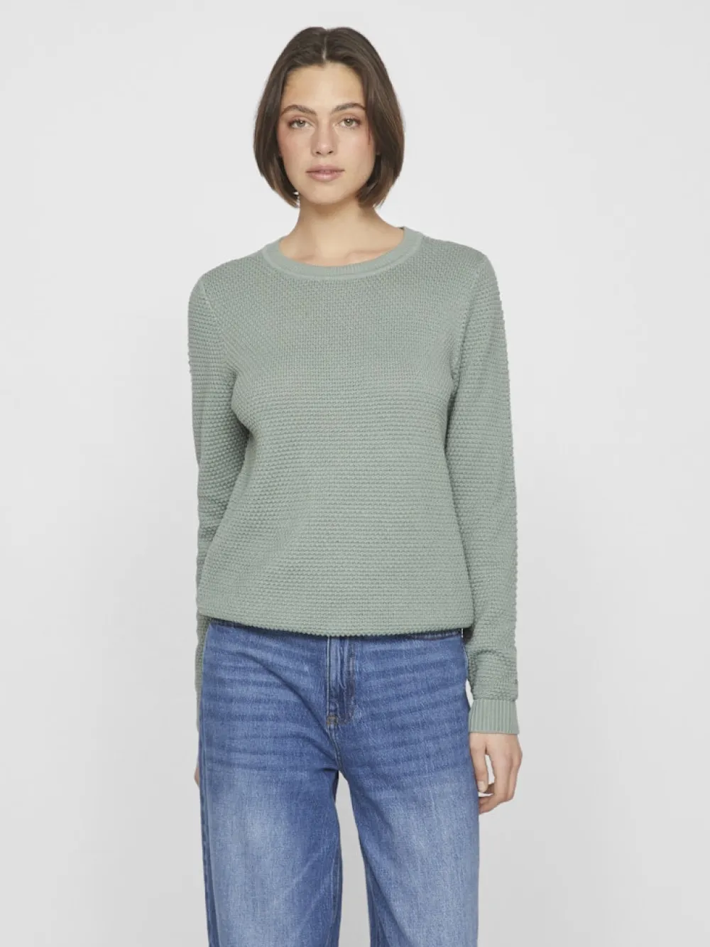 Vila Kaikki Paidat|Neulepuserot>neule, VIDALO O-NECK L/S KNIT TOP