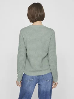 Vila Kaikki Paidat|Neulepuserot>neule, VIDALO O-NECK L/S KNIT TOP