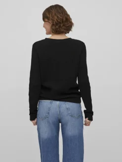 Vila Kaikki Paidat|Neulepuserot>neule, VIDALO O-NECK L/S KNIT TOP