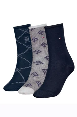 Tommy Hilfiger Kaikki Asusteet|Sukat>WOMEN SOCK MONOGRAM GIFT BOX 3PK