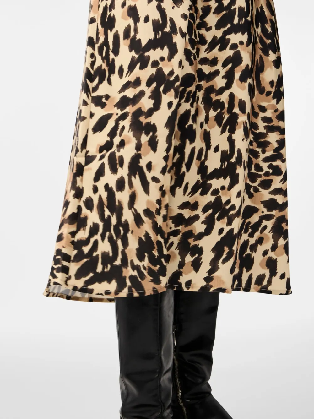 Y.A.S Hameet|Kaikki Mekot Ja Hameet>hame, YASPELLA HW MIDI SKIRT Beige Kuosi