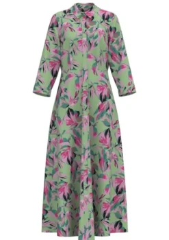 Y.A.S Mekot|Kaikki Mekot Ja Hameet>Naisten Maksimekko YASSAVANNA LONG SHIRT DRESS Vihreä Kuosi