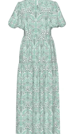 Y.A.S Mekot|Kaikki Mekot Ja Hameet>naisten mekko, YASBOTANICO SS ANKLE DRESS Vihreä Kuosi