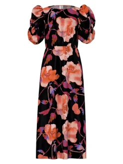 Y.A.S Mekot|Kaikki Mekot Ja Hameet>naisten mekko YASPELLA 2/4 LONG DRESS S., Black Pilana Aop