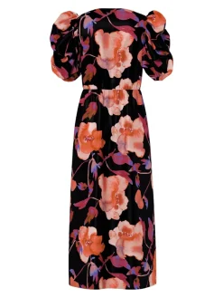 Y.A.S Mekot|Kaikki Mekot Ja Hameet>naisten mekko YASPELLA 2/4 LONG DRESS S., Black Pilana Aop