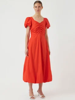 Y.A.S Mekot|Kaikki Mekot Ja Hameet>naisten mekko, YASRIVANNA SS DRESS - SHOW Punainen Kuosi