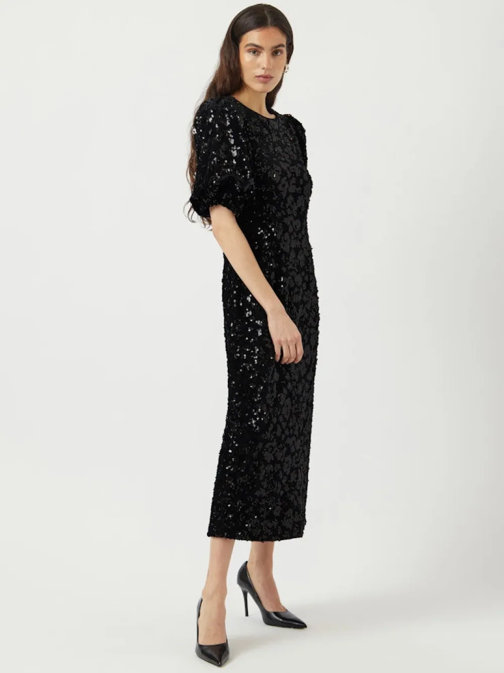 Y.A.S Mekot|Kaikki Mekot Ja Hameet>naisten mekko YASSOFIE 2/4 SEQUIN MIDI DRESS, musta