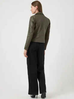 Y.A.S Kevättakit|Nahkatakit>naisten nahkatakki, YASSOPHIE LEATHER JACKET