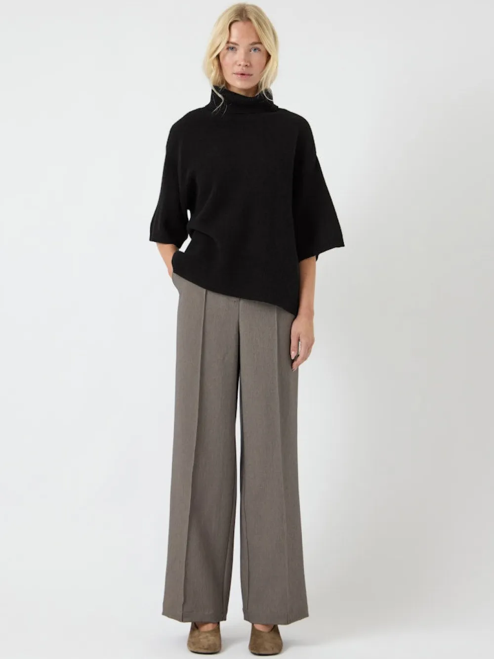 Y.A.S Neulepuserot|Kaikki Neuleet>naisten neulepusero, YASEMILA 2/4 WOOL KNIT PULLOVER S. NOOS