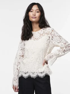 Y.A.S Puserot>naisten paita, YASPERLA LS LACE TOP S