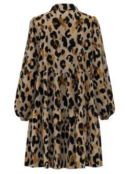 Y.A.S Mekot|Kaikki Mekot Ja Hameet>Naisten PaitaMekko, YASALIRA LS SHIRT DRESS NOOS Ruskea Kuosi