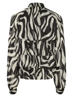 Y.A.S Puserot|Kaikki Paidat>naisten pusero YASTWIGSY LS TOP, musta kuosi