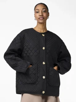 Y.A.S Kevättakit|Tikkitakit>naisten tikkitakki YASLAURIE LS Padded Jacket S., musta